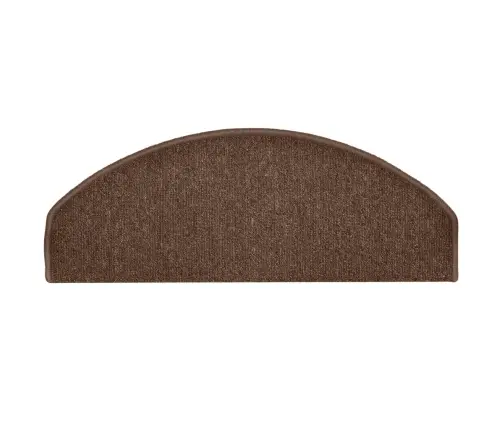 Laiptų Kilimėliai, 15 Vnt., 65X24X4 cm Rudi, Pusapvaliai, Dideli