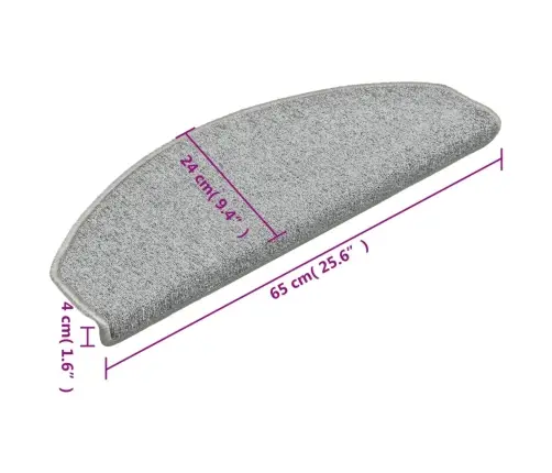 Trepimatid 15 Tk 65 X 24 X 4 Cm Helehall Poolringikujuline Suur