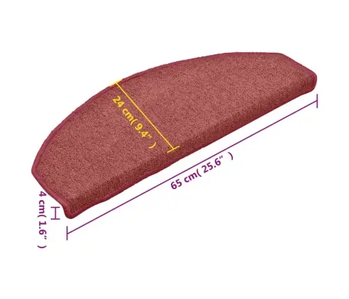 Trepimatid 15 Tk 65 X 24 X 4 Cm Bordoopunased Poolringikujulised Suured