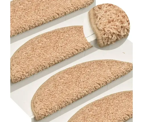 Kāpņu Paklāji, 15 Gab., 56X17X3 Cm, Zelta Krāsā Vidaxl