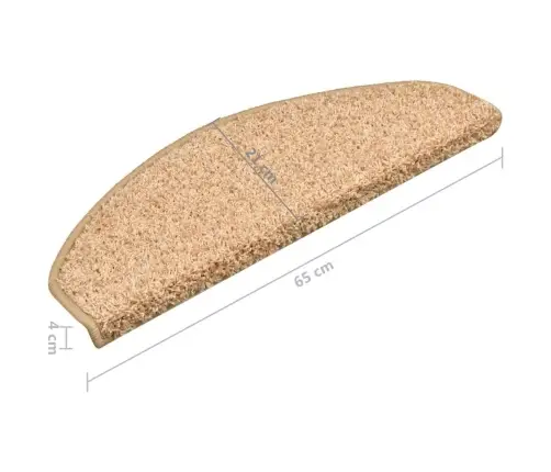 Kāpņu Paklājiņi, 15 Gab., 65X21X4 Cm, Zelta Krāsā, Pusapaļi, Lieli Vidaxl Kāpņu Paklājiņi, 15 Gab., 65X21X4 Cm, Zelta Krāsā, Pusapaļi, Lieli Vidaxl