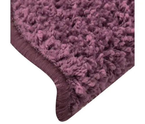 Kāpņu Paklājiņi, 15 Gab., 65X21X4 Cm, Tumši Violeti, Pusapaļi, Lieli Vidaxl