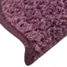 Kāpņu Paklājiņi, 15 Gab., 65X21X4 Cm, Tumši Violeti, Pusapaļi, Lieli Vidaxl
