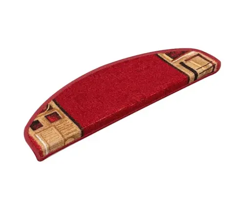 Kāpņu Paklāji, 15 Gab., Pašlīmējoši, 65X21X4 Cm, Sarkani Vidaxl