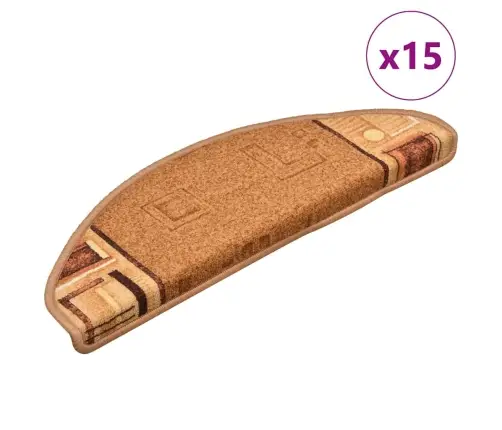 Kāpņu Paklāji, 15 Gab., Pašlīmējoši, 65X21X4 Cm, Bēši Vidaxl Kāpņu Paklāji, 15 Gab., Pašlīmējoši, 65X21X4 Cm, Bēši Vidaxl