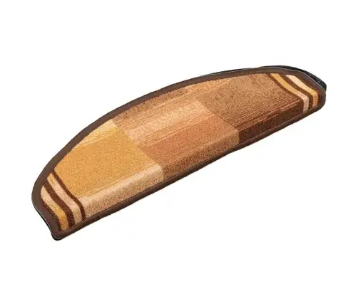 Lipnūs Laiptų Kilimėliai, 15Vnt., Rudos Spalvos, 65X21X4Cm