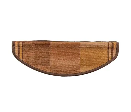 Lipnūs Laiptų Kilimėliai, 15Vnt., Rudos Spalvos, 65X21X4Cm