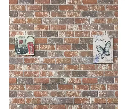 3D-Seinapaneelid Tumepruuni Ja Halli Tellisedisainiga 10 Tk Eps