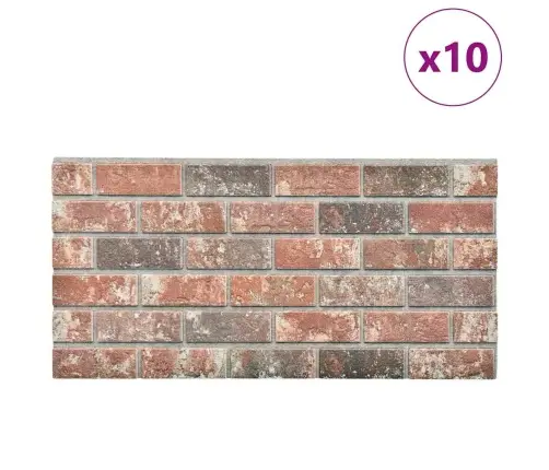 3D-Seinapaneelid Tumepruuni Ja Halli Tellisedisainiga 10 Tk Eps