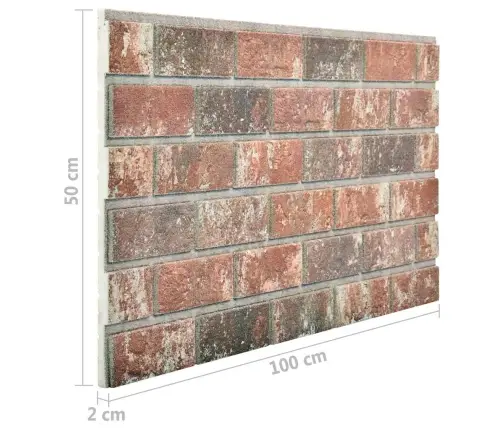 3D-Seinapaneelid Tumepruuni Ja Halli Tellisedisainiga 10 Tk Eps