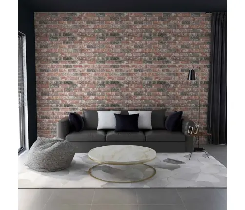 3D-Seinapaneelid Tumepruuni Ja Halli Tellisedisainiga 10 Tk Eps