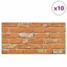 3D Sienas Paneļi, 10 Gab., Gaiši Brūnu Ķieģeļu Dizains, Eps Vidaxl