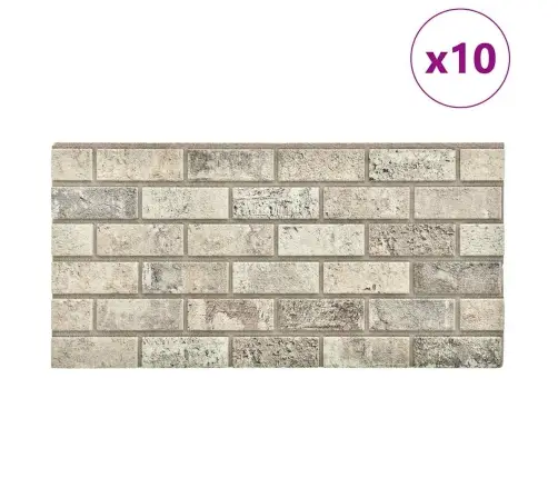 3D Sienas Paneļi, 10 Gab., Smilšu Krāsas Ķieģeļu Dizains, Eps Vidaxl