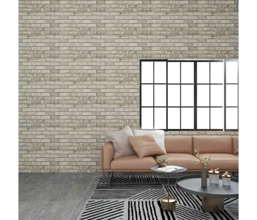 3D Sienas Paneļi, 10 Gab., Smilšu Krāsas Ķieģeļu Dizains, Eps Vidaxl