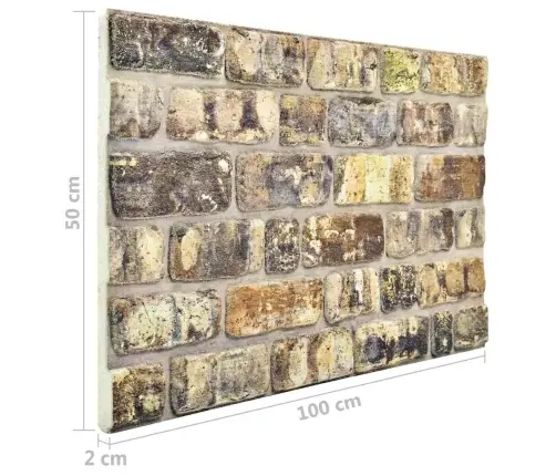 3D Sienas Paneļi, 10 Gab., Daudzkrāsainu Ķieģeļu Dizains, Eps Vidaxl