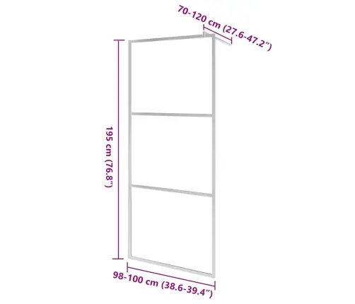Dušinurga Sein, Läbipaistev Esg-Klaas, 100 X 195 Cm