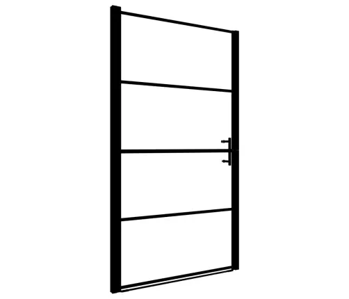 Dušas Durvis, Matēts Rūdītais Stikls, 81X195 Cm, Melnas Vidaxl