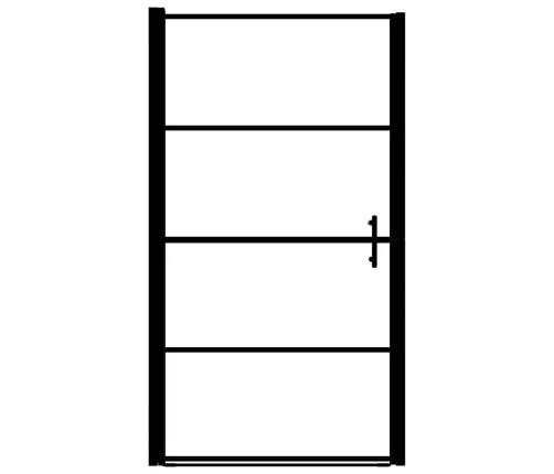 Dušinurga Uks, Karastatud Mattklaas, 100 X 178 cm Must