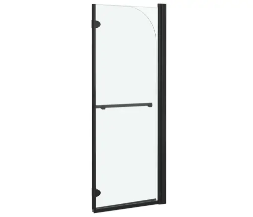 Salokāmas Dušas Durvis, 95X140 Cm, 2 Paneļi, Esg, Melnas Vidaxl