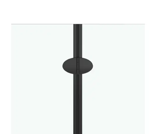 Salokāmas Dušas Durvis, 95X140 Cm, 2 Paneļi, Esg, Melnas Vidaxl