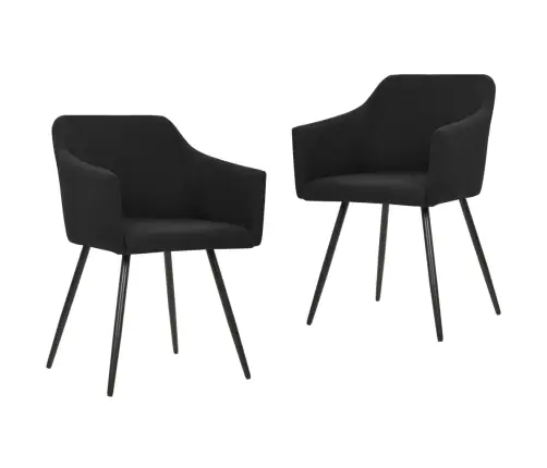 Söögitoolid 2 Tk, Must, Kangas