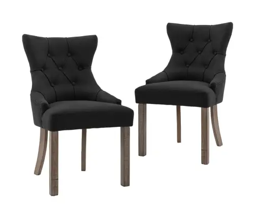 Söögitoolid 2 Tk, Must, Kangas