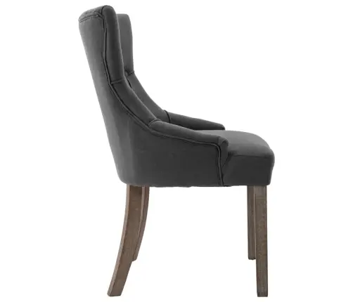 Virtuves Krēsli, 2 Gab., Pelēks Audums Vidaxl