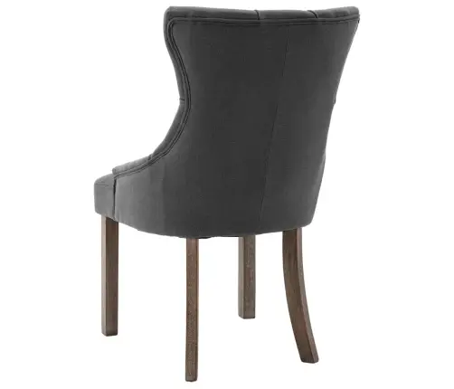 Virtuves Krēsli, 2 Gab., Pelēks Audums Vidaxl