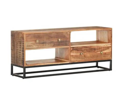 Tv Skapītis, 120X30X50 Cm, Neapstrādāts Akācijas Koks Vidaxl