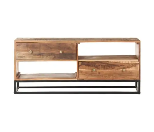 Tv Skapītis, 120X30X50 Cm, Neapstrādāts Akācijas Koks Vidaxl