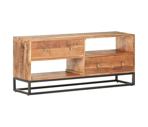 Tv Skapītis, 120X30X50 Cm, Neapstrādāts Akācijas Koks Vidaxl