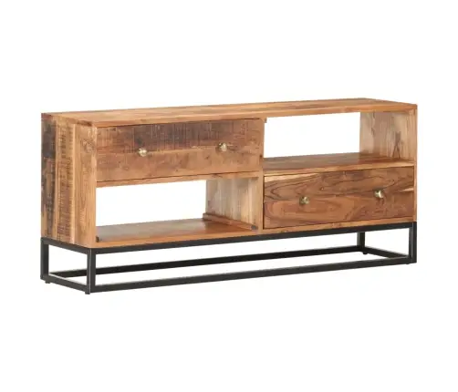 Tv Skapītis, 120X30X50 Cm, Neapstrādāts Akācijas Koks Vidaxl