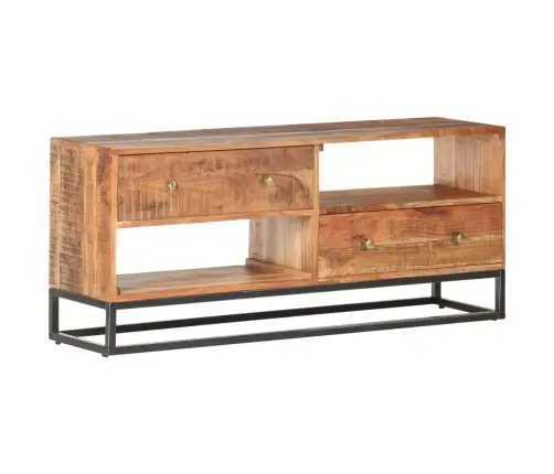 Tv Skapītis, 120X30X50 Cm, Neapstrādāts Akācijas Koks Vidaxl