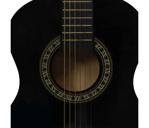 Klassikaline Kitarr Algajatele Ja Lastele Kotiga, Must 1/2 34"