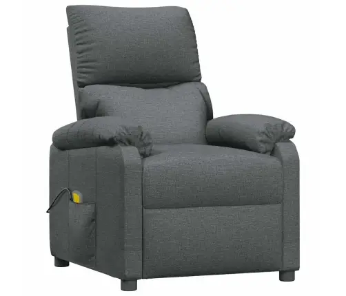 Masāžas Krēsls, Tumši Pelēks Audums Vidaxl