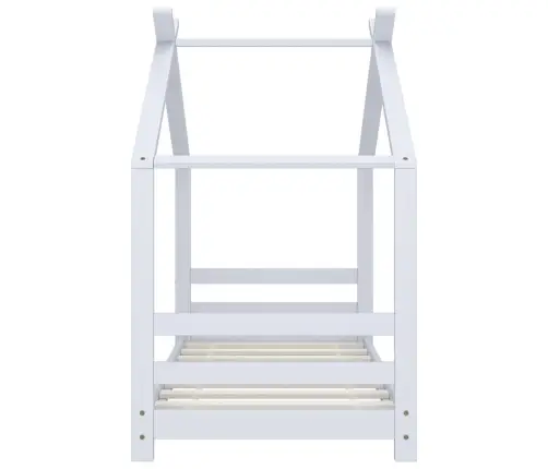 Bērnu Gultas Rāmis, Balts, Priedes Masīvkoks, 70X140 Cm Vidaxl