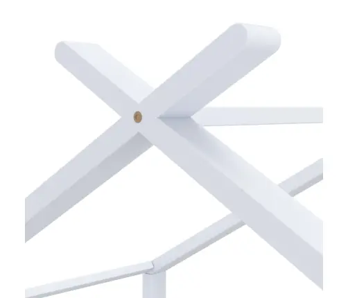 Bērnu Gultas Rāmis, Balts, Priedes Masīvkoks, 70X140 Cm Vidaxl