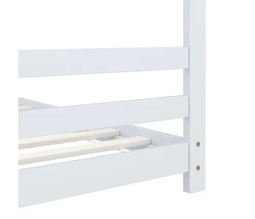 Bērnu Gultas Rāmis, Balts, Priedes Masīvkoks, 70X140 Cm Vidaxl