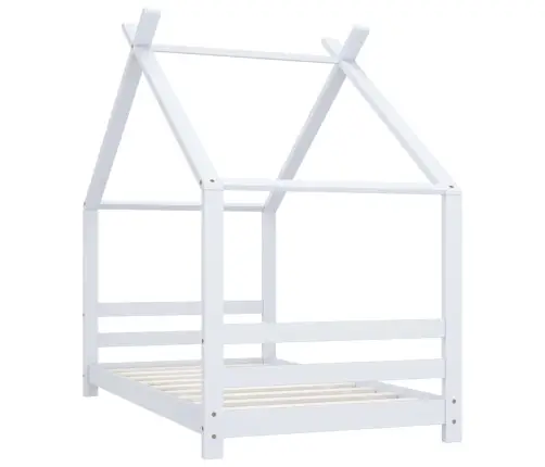 Vaikiškos Lovos Rėmas, Baltas, 80X160cm Pušies Masyvas