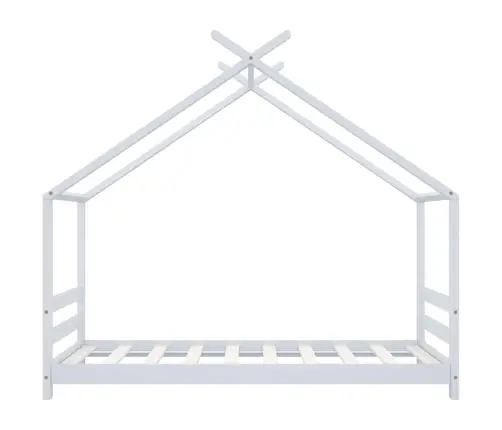 Vaikiškos Lovos Rėmas, Baltas, 80X160cm Pušies Masyvas