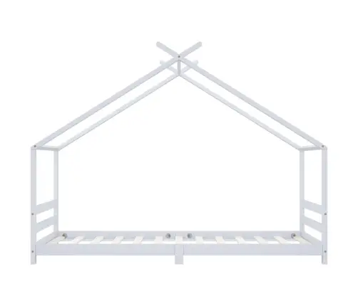 Bērnu Gultas Rāmis, Balts, Priedes Masīvkoks, 90X200 Cm Vidaxl