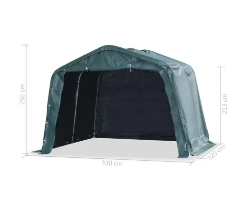 Mājlopu Nojume, Tumši Zaļa, Pvc, 3,3X3,2 M, 550 G/M², Noņemama Vidaxl