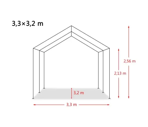 Mājlopu Nojume, Tumši Zaļa, Pvc, 3,3X3,2 M, 550 G/M², Noņemama Vidaxl