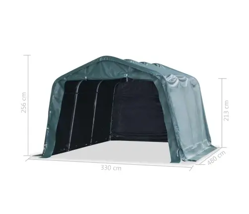 Mājlopu Nojume, Tumši Zaļa, Pvc, 3,3X4,8 M, 550 G/M², Noņemama Vidaxl