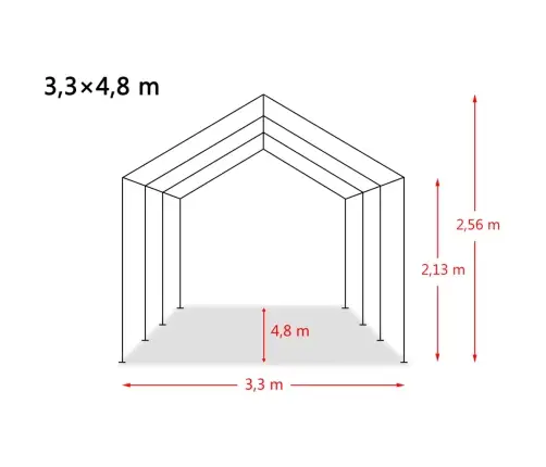 Mājlopu Nojume, Tumši Zaļa, Pvc, 3,3X4,8 M, 550 G/M², Noņemama Vidaxl