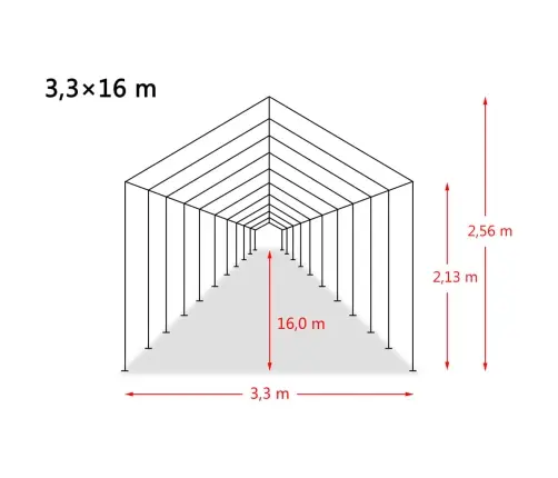 Nuimama Palapinė Gyvuliams, Žalia, 3,3X16M, Pvc, 550G/M²