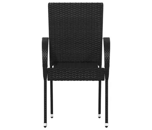 Dārza Krēsli, 4 Gab., Pe Rotangpalma, Melni Vidaxl