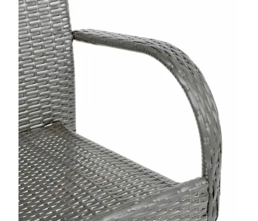 Dārza Krēsli, 6 Gab., Pe Rotanpalma, Pelēki Vidaxl
