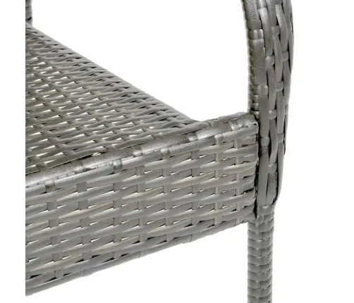 Dārza Krēsli, 6 Gab., Pe Rotanpalma, Pelēki Vidaxl