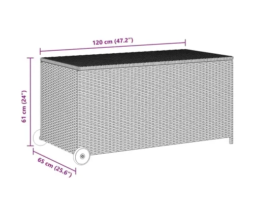 Aia Hoiukast, Must, 120X65X6 cm Polürotang